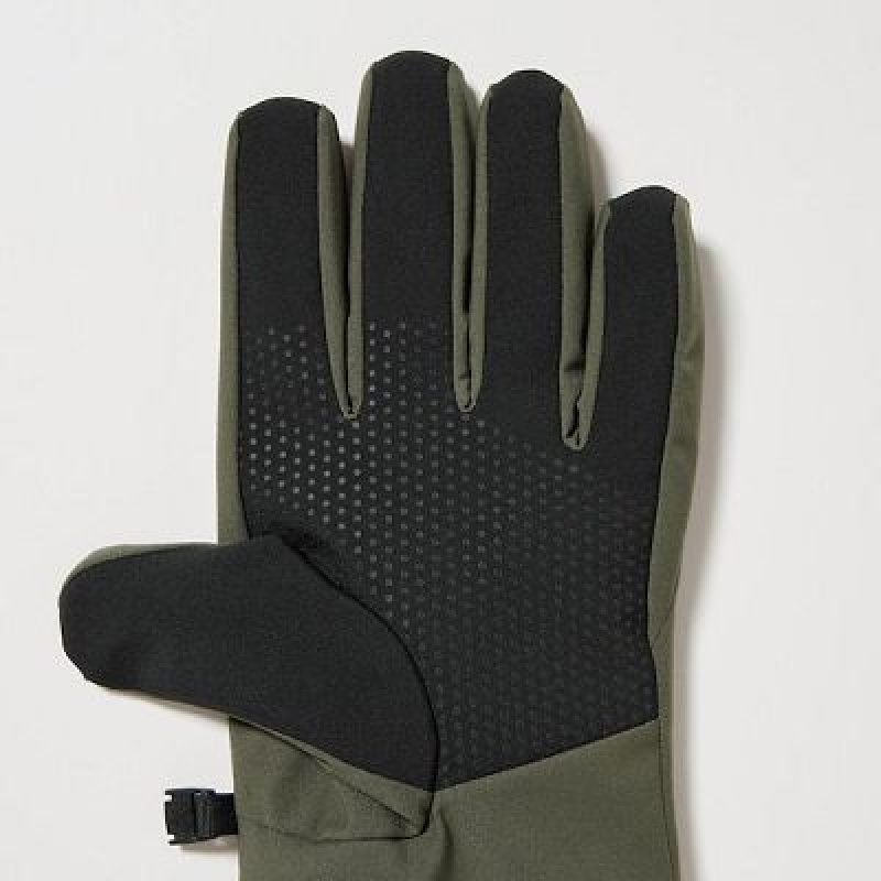 Rękawiczki Damskie Uniqlo Heattech Lined Function Oliwkowe | 5267677