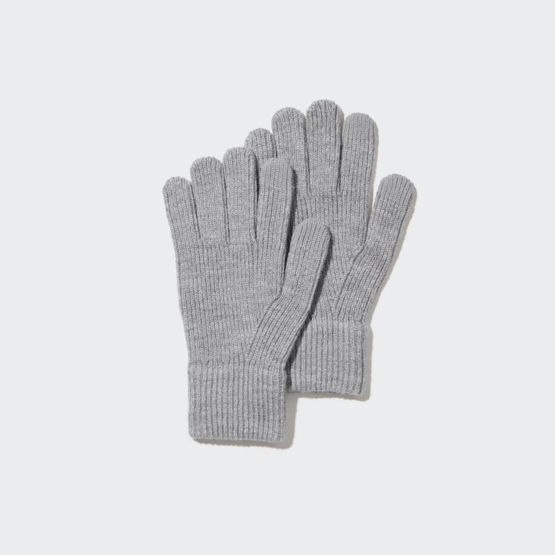 Rękawiczki Męskie Uniqlo HEATTECH Knitted Szare | 9957363