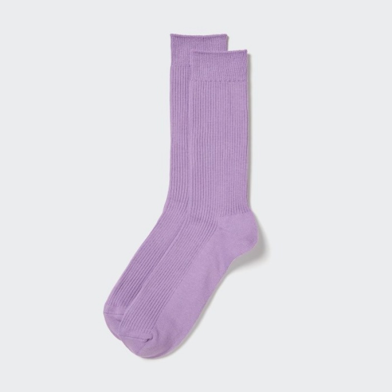 Skarpetki Damskie Uniqlo Colorful 50 Fioletowe | 3739504