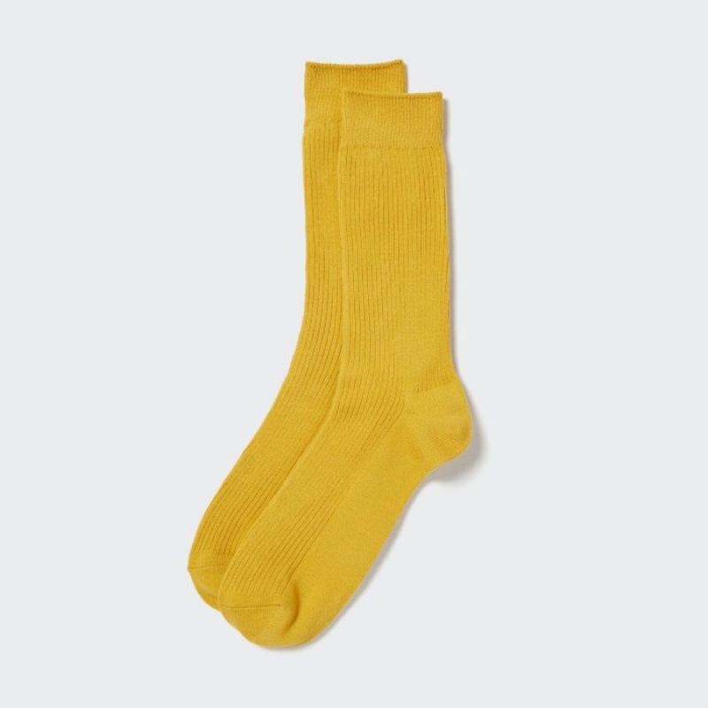 Skarpetki Damskie Uniqlo Colorful 50 Żółte | 1332301