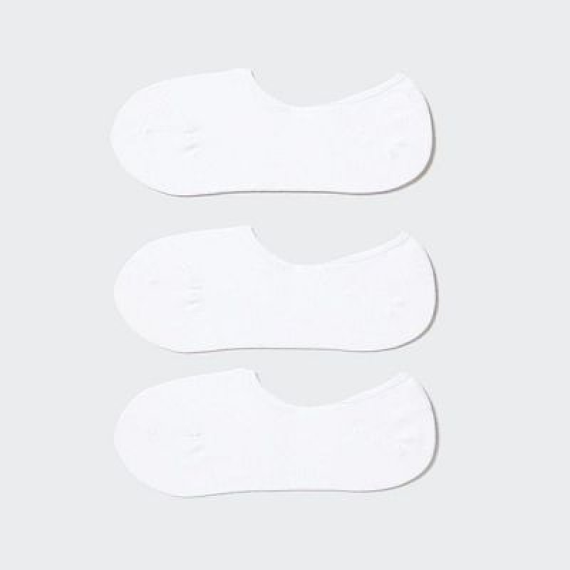 Skarpetki Damskie Uniqlo Footsies (3 Pairs) Białe | 8008243