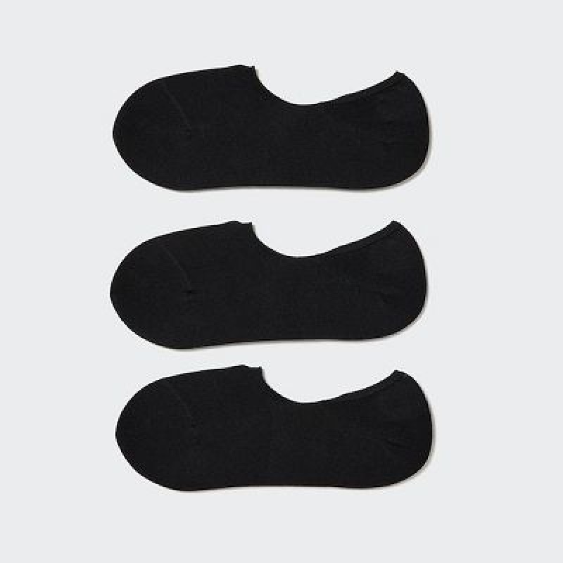 Skarpetki Damskie Uniqlo Footsies (3 Pairs) Czarne | 4786950