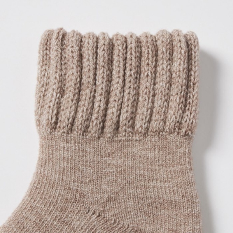 Skarpetki Damskie Uniqlo HEATTECH Pile Czerwone | 9828428