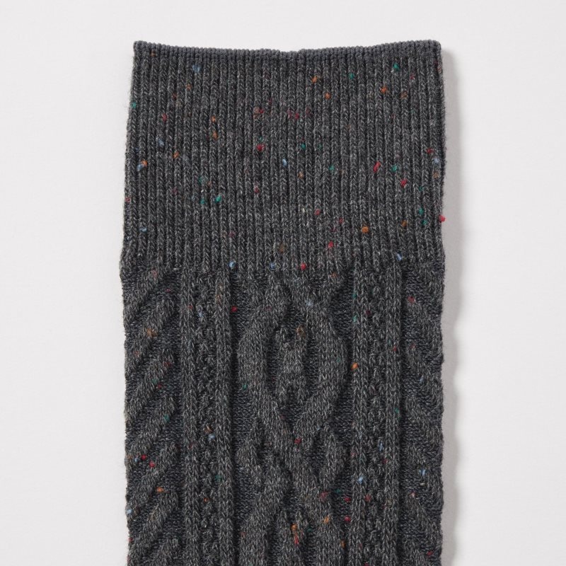 Skarpetki Męskie Uniqlo Color Nep Cable Szare | 4692693