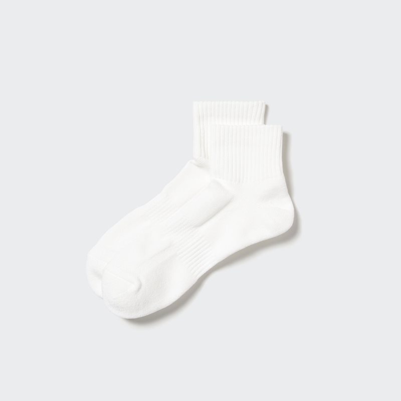 Skarpetki Męskie Uniqlo Pile Half Białe | 7744038