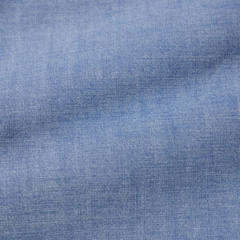 Spodenki Męskie Uniqlo Chambray Stretch Easy Niebieskie | 2783487