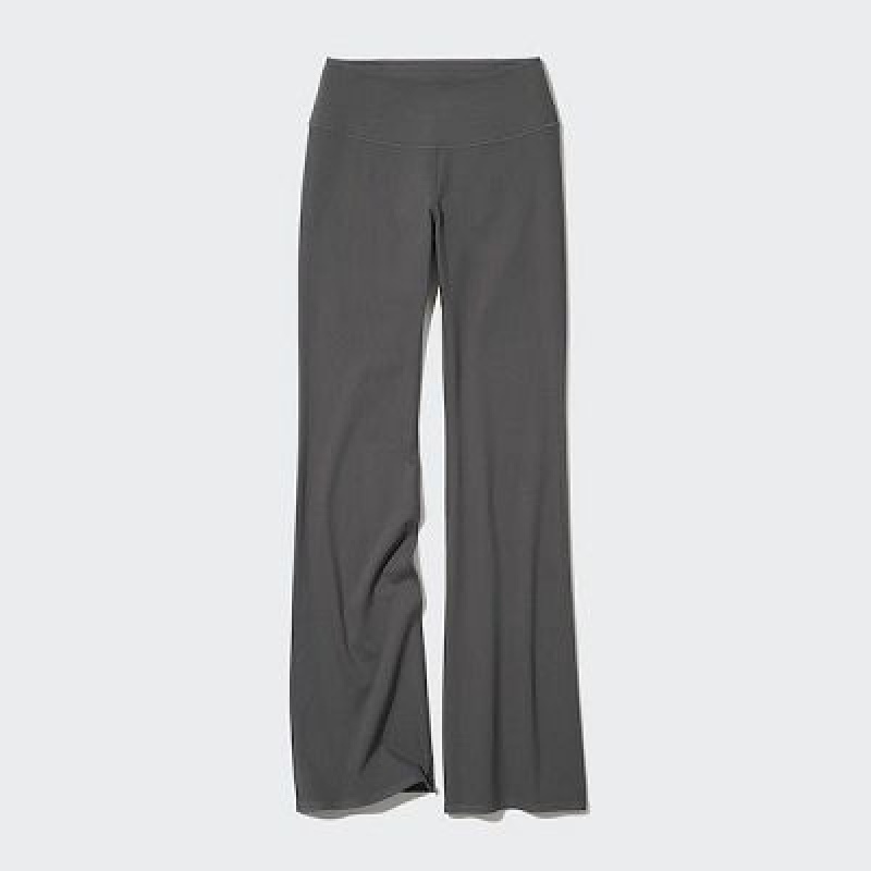 Spodnie Damskie Uniqlo AIRism Soft Flare Szare | 7162346