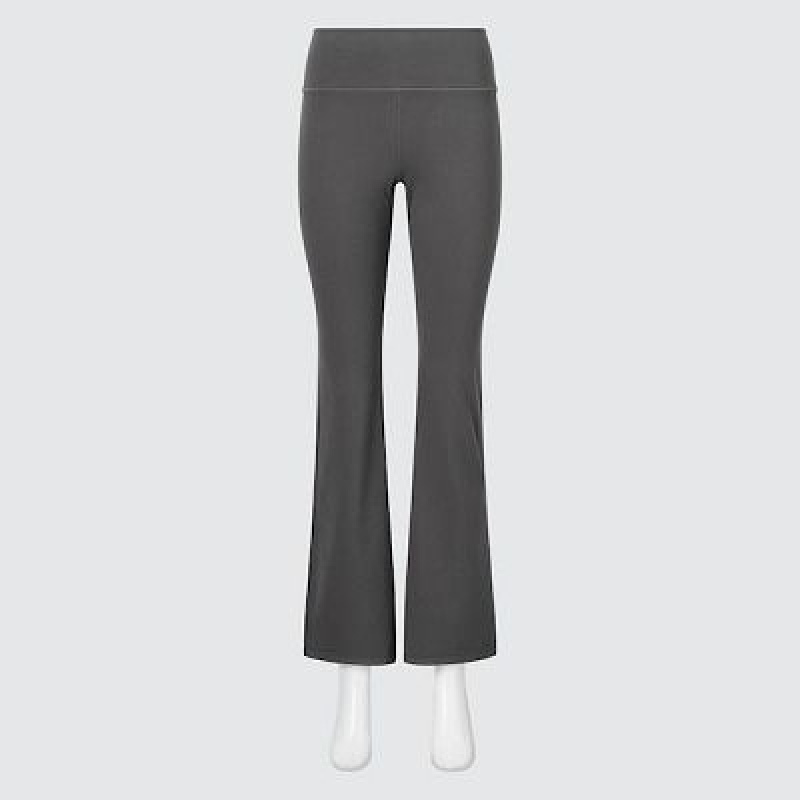 Spodnie Damskie Uniqlo AIRism Soft Flare Szare | 2630001