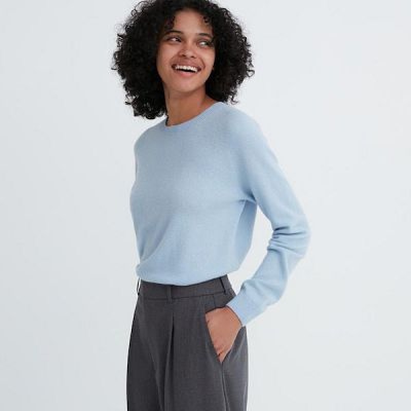 Spodnie Damskie Uniqlo Wide-Fit Pleated Szare | 5543113