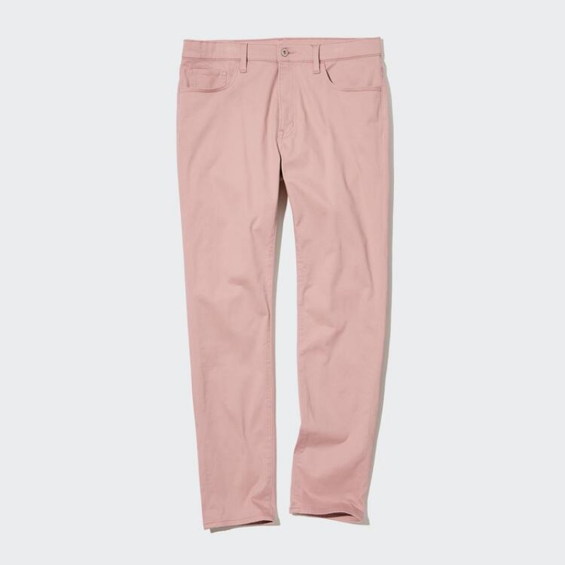 Spodnie Męskie Uniqlo Ultra Stretch Skinny Fit Różowe | 1388943