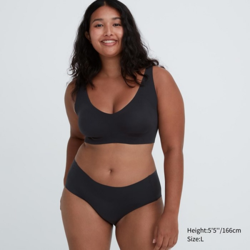 Staniki Damskie Uniqlo Wireless Ultra Relax Czarne | 3158530