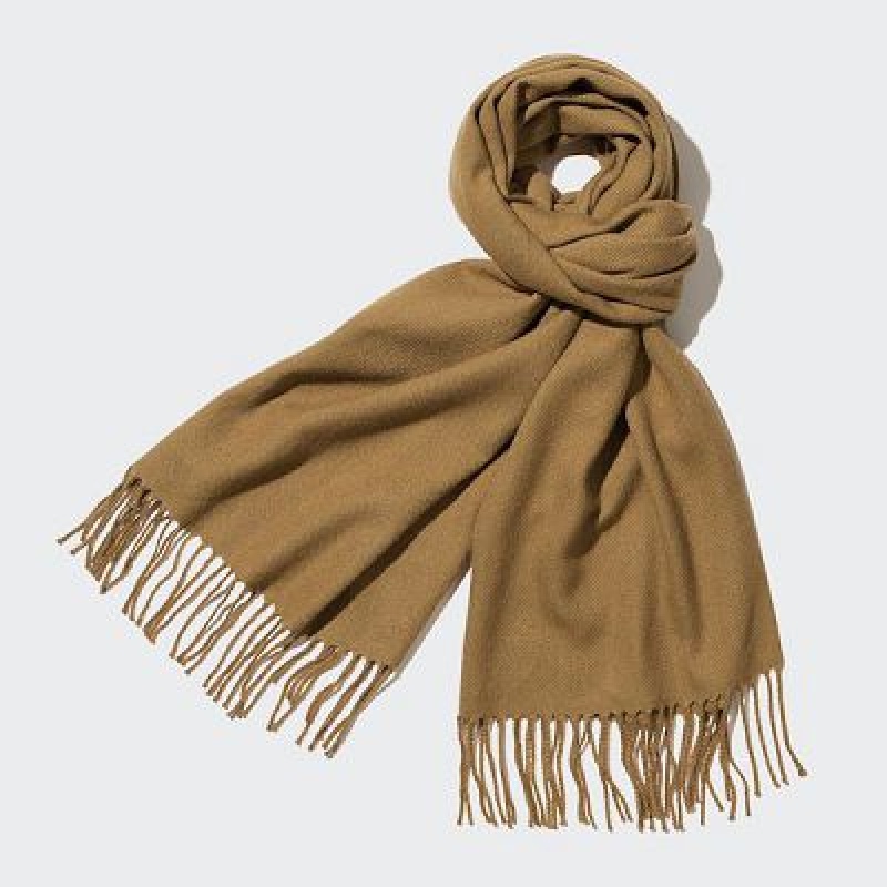 Szaliki Damskie Uniqlo HEATTECH Brązowe | 8788366