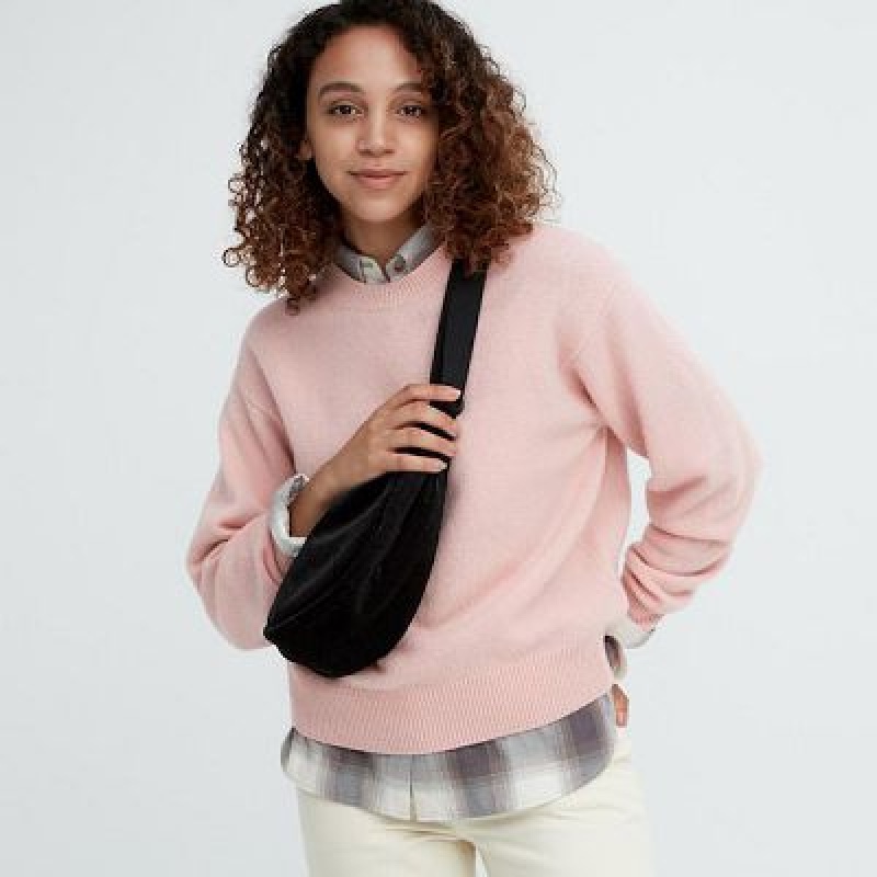 Torba Crossbody Damskie Uniqlo Corduroy Round Mini Czarne | 6672264